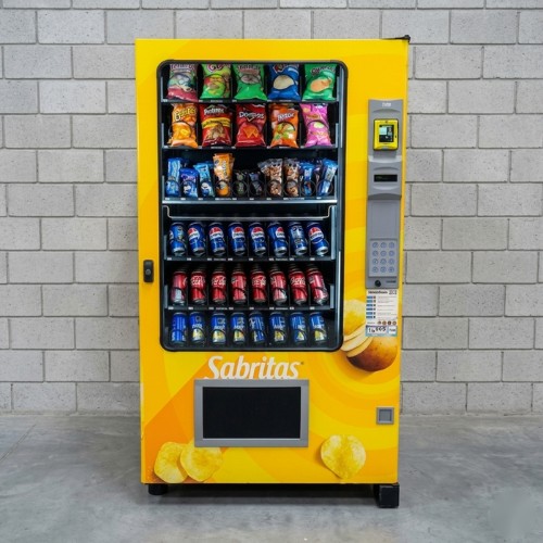 Máquina expendedora combo VAXSA Vending - botanas y bebidas en una sola unidad
